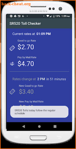 SR520 Toll Checker screenshot