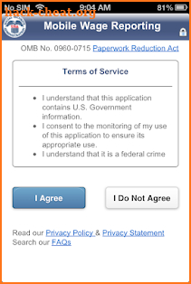 SSI Mobile Wage Reporting screenshot