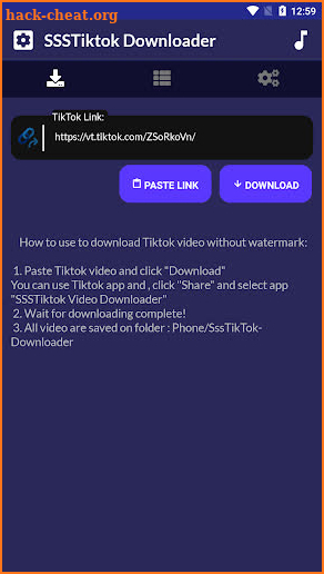 SSSTik Video Downloader No Watermark screenshot