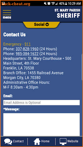 St. Mary Parish LA Sheriff's Office screenshot