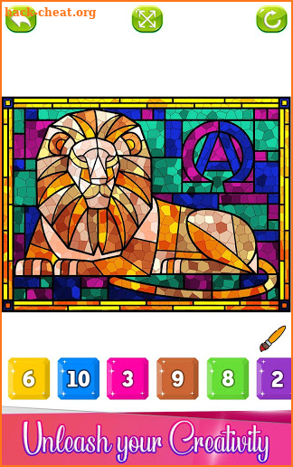 Stained Glass Color by Number: Adult Coloring Book screenshot