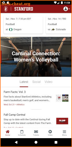 Stanford Athletics screenshot