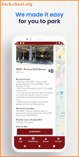 Stanford Medicine Parking screenshot