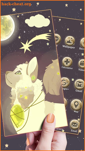 Starry, Cat, Themes, Live Wallpaper screenshot