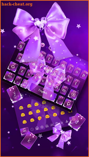 Starry Purple Bow Keyboard screenshot