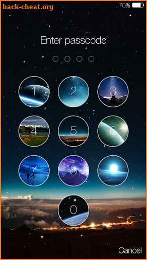 Stars live wallpaper locker screenshot