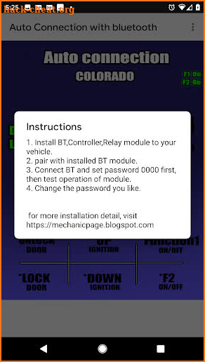 Start Engine using APP Colorad screenshot