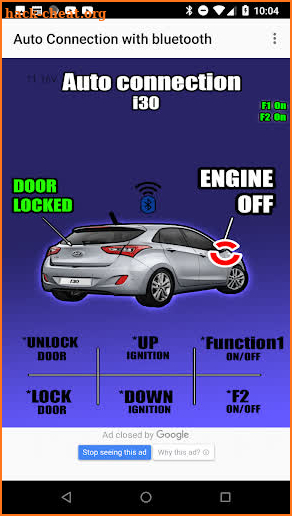 Start engine with bluetooth i30 screenshot