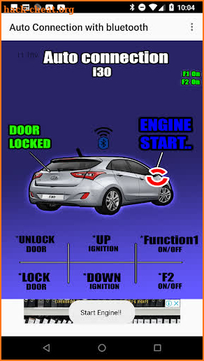 Start engine with bluetooth i30 screenshot