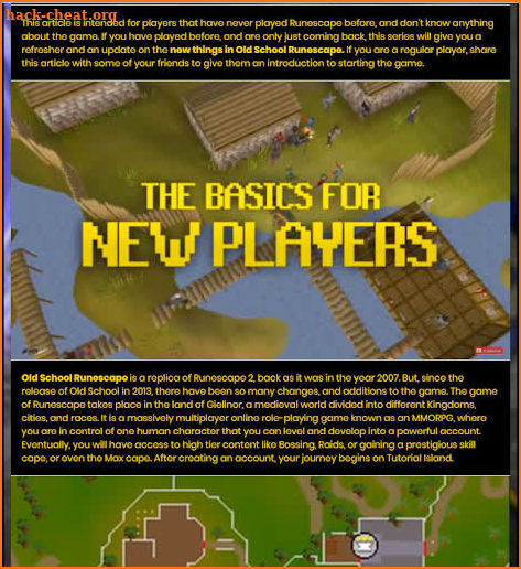 Starter Guide for Oldschool RS screenshot