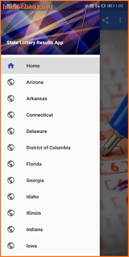 State Lottery Results screenshot