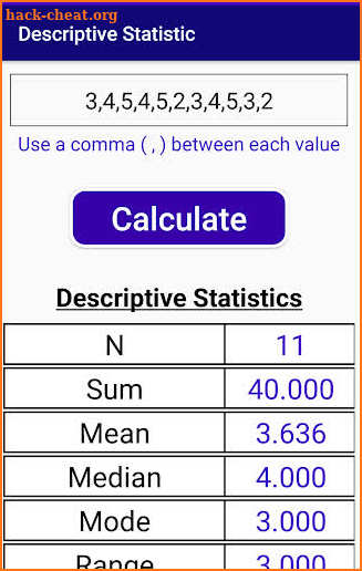 Statistical Assistant screenshot