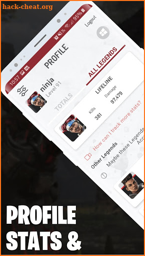 Stats for APEX Legends - Weapons, Map, Stickers screenshot