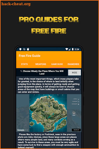 Stats for Free Fire - Weapons and Pro guide screenshot