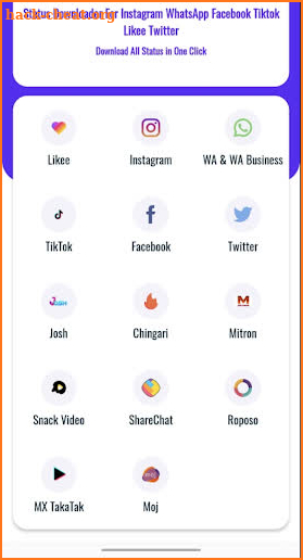 Status Downloader For Instagram WhatsApp Facebook screenshot