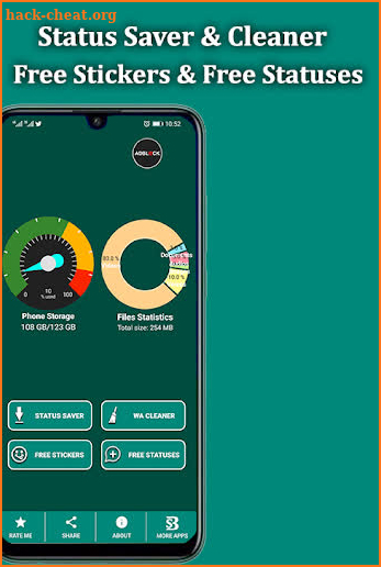 Status Saver, App Cleaner With Free Sticker, Emoji screenshot