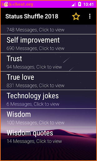 Status Shuffle 2018 screenshot