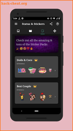 Status, Sticker Saver screenshot