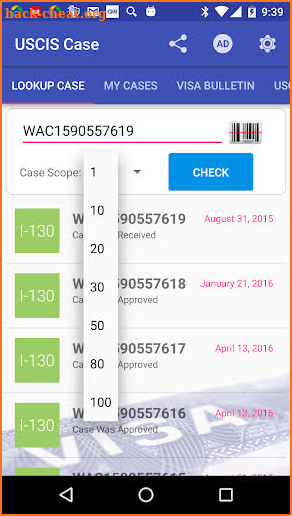 Status Tracker for USCIS Case screenshot