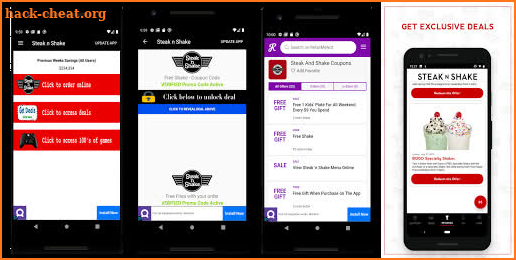Steak N Shake - Restaurants and Coupons Deals screenshot