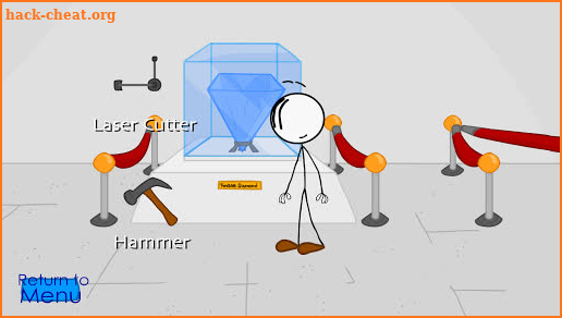 Stealing the diamond, a stickman adventure screenshot