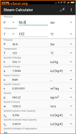 Steam Calculator screenshot