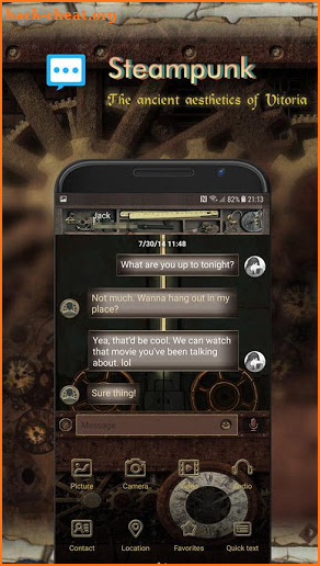 Steampunk skin for Next SMS screenshot