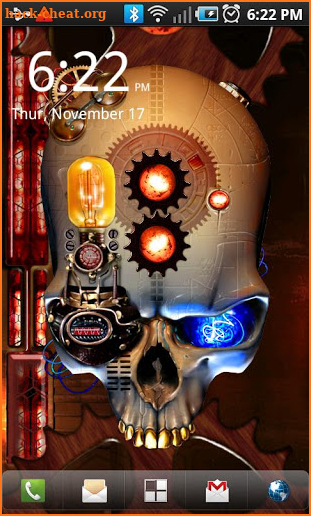 Steampunk Skull Live Wallpaper screenshot