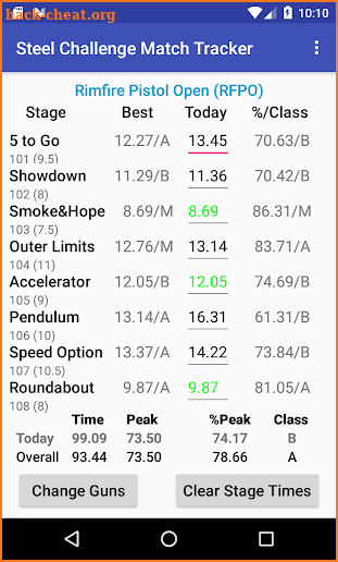 Steel Challenge Match Tracker screenshot