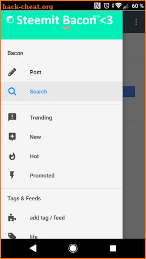 Steemit Bacon screenshot
