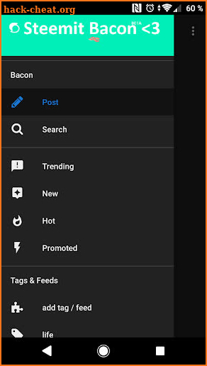 Steemit Bacon screenshot