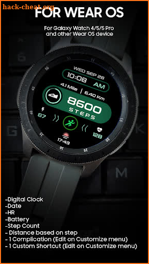 Step Up - Digital Watchface screenshot