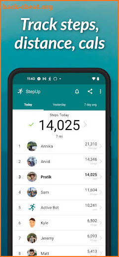 StepUp Pedometer Step Counter screenshot