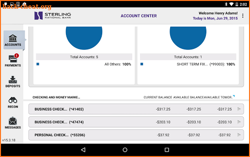 Sterling e-Treasury screenshot