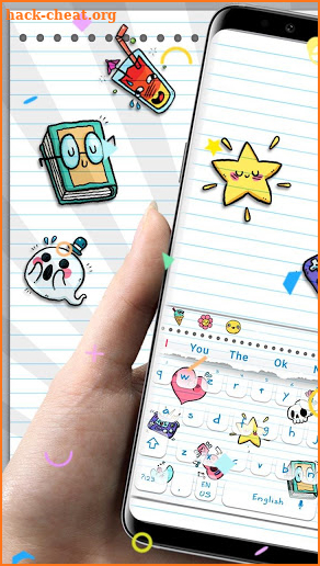 Sticker Doodle Keyboard Theme screenshot