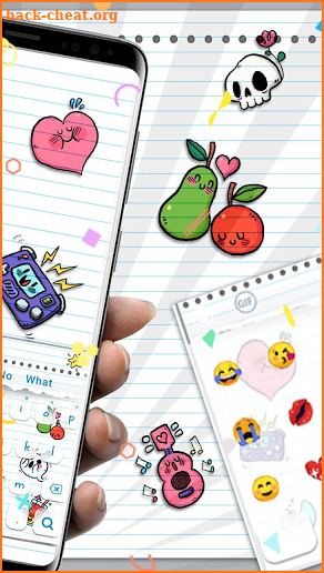 Sticker Doodle Keyboard Theme screenshot