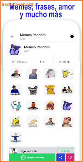 Sticker.be - Stickers de memes screenshot