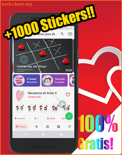 Stickers con Frases para Enamorar - WAStickerApps screenshot