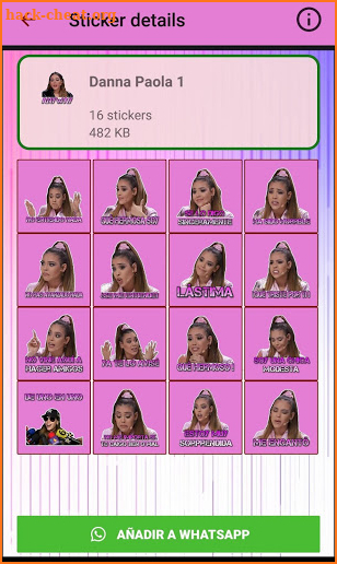 Stickers Danna Paola para WhatsApp screenshot