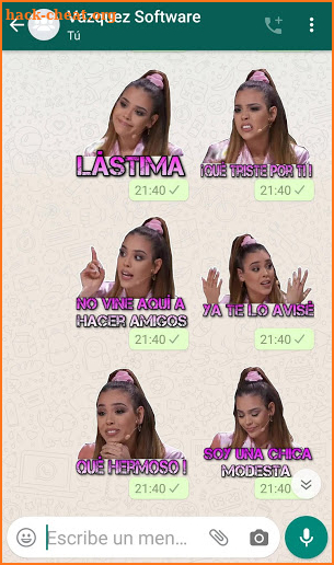 Stickers Danna Paola para WhatsApp screenshot