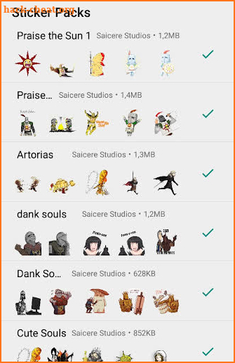 Stickers Dark Souls screenshot