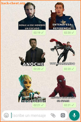 Stickers de Avengers en español para WhatsApp screenshot