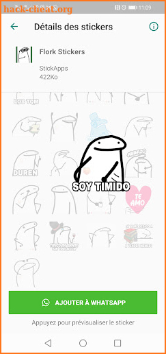 Stickers de Flork Memes Animados - WAStickerApps screenshot