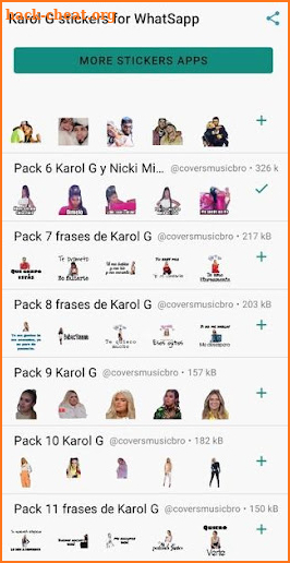 Stickers de Karol G para WhatSapp - WAStickers screenshot