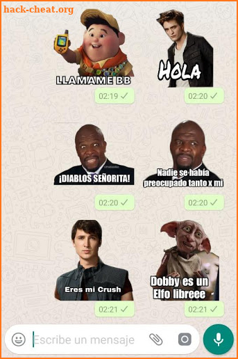 Stickers de Películas en español para WhatsApp screenshot