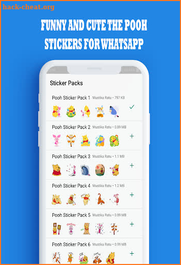 Stickers For Pooh Bear WAStickerApps screenshot