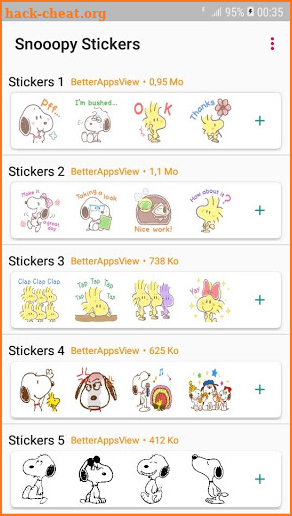 Stickers For Snooopy WAStickerApps screenshot