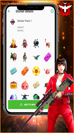 stickers for whatsapp freefire Diamond screenshot