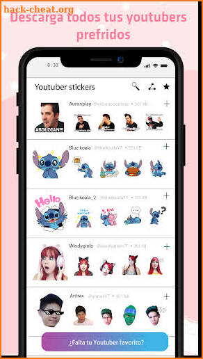 Stickers grátis YouTubers - WAStickerApps screenshot