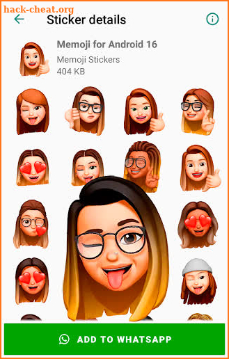 Stickers Memoji for Android WhatsApp WAStickerApps screenshot